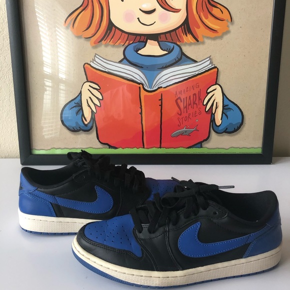 Nike Air Jordan 1 Size 9 Low Royal Pre-Owned - Picture 4 of 7